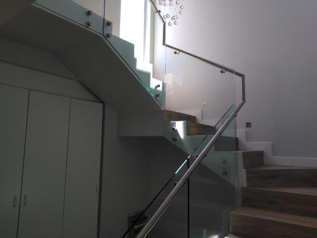 Glass Balustrades with Stainless Steel Handrail. 