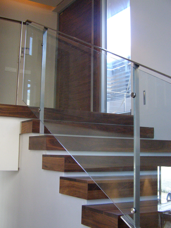 Glass Balustrades with Stainless Steel Frame.