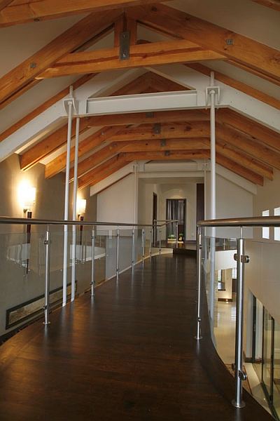 Glass Balustrades with Stainless Steel Frame and Stainless Steel Handrail.